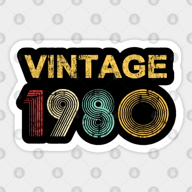 VINTAGE 1980 Sticker by AMOS_STUDIO